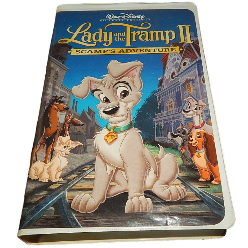 Walt Disney's Lady and the Tramp II: Scamp's Adventure VHS in clamshell case